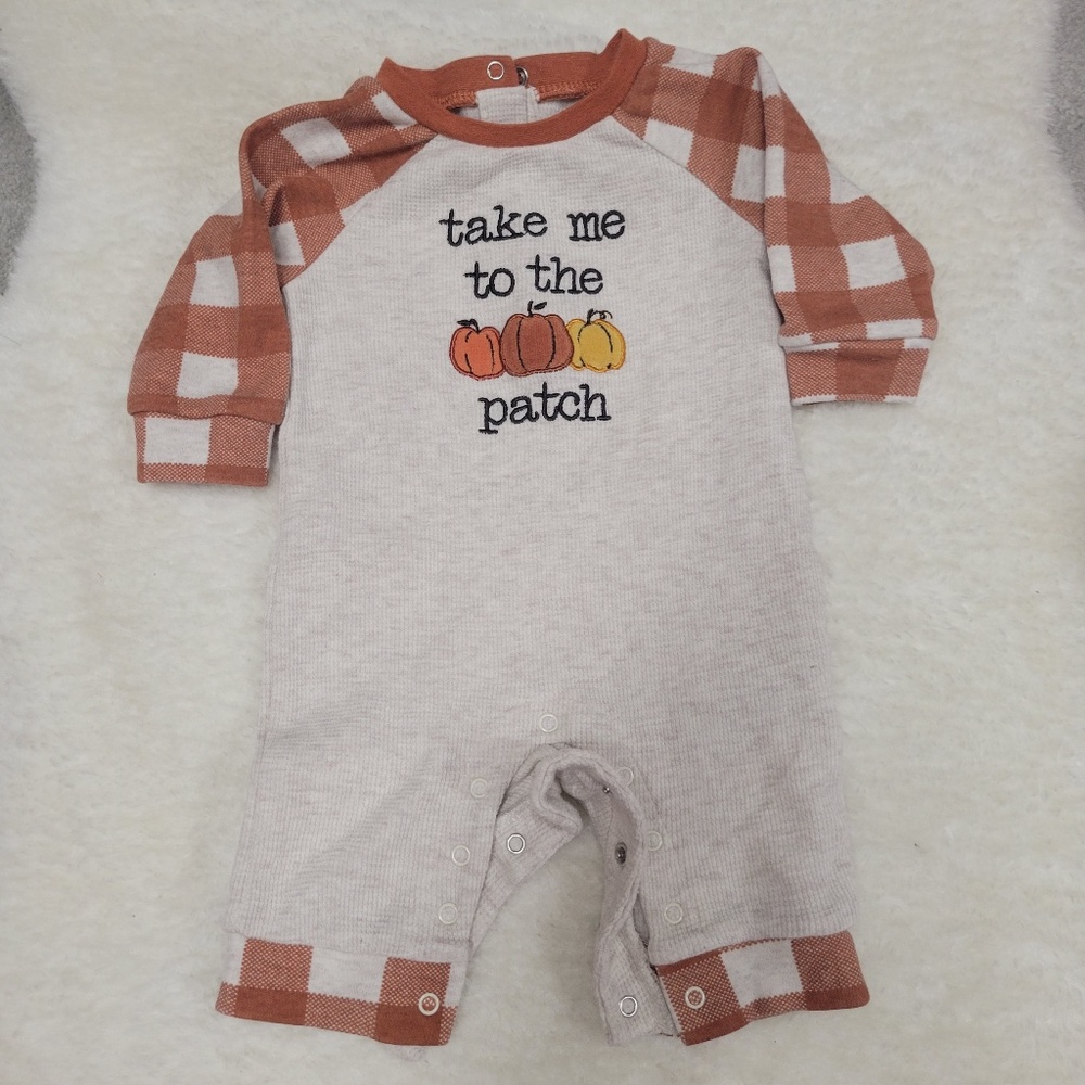 Fall Take Me to The Patch Overall Jumpsuit 0-3M